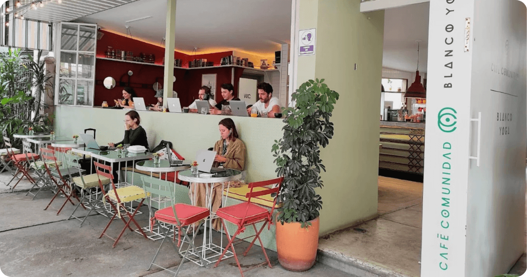 El Café Comunidad es un buen lugar para trabajar y tomarse un café